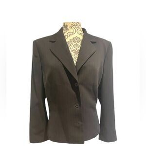 Kasper pin striped black jacket